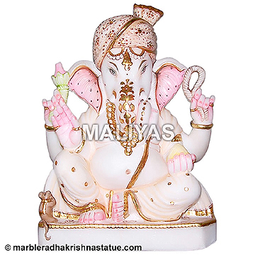 Exquisite Marble Ganesh Statue