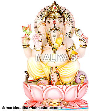 Pure White Marble Ganesh statue