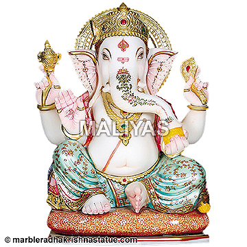 Pure Marble Ganpati Idol