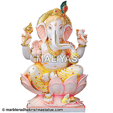 White Marble Ganesha Moorti