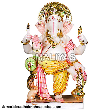 White Marble Ganesha Statue