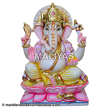 Ganapati Marble Moorti
