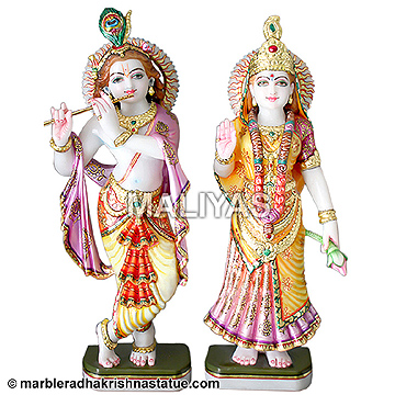 Marble Pair of Radha Krishna