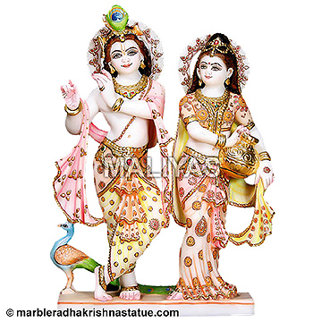 Exquisite Radha Krishna from Marble