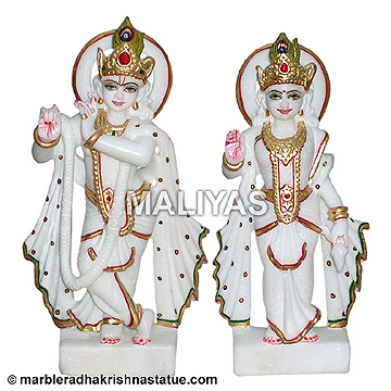 Marble Radha Krishna Statue