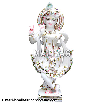 Beautiful Marble Krishna Statue