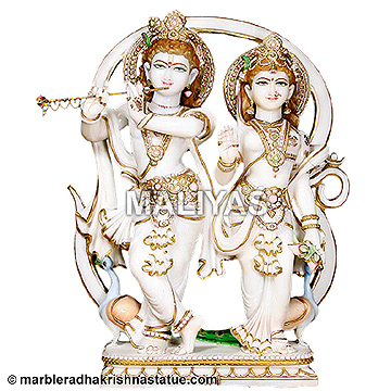 Marble Radha Krishna Moorti