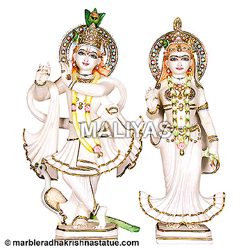 Marble Radha Krishna Murti