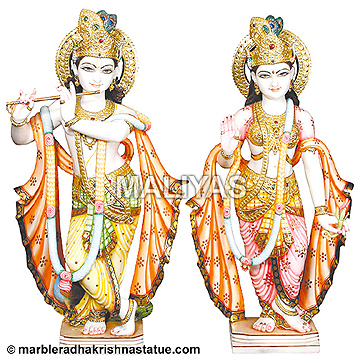 Marble Radha Krishna Statue