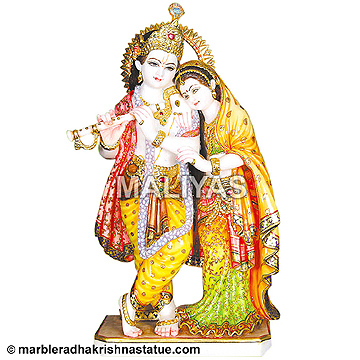 Marble Jugal Radha Krishna Statue